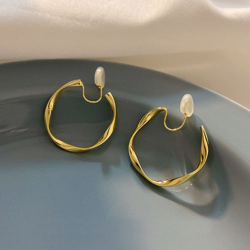 925 Silver Needle Vintage Geometric Metal Earrings – Meaningful Gifts — 2