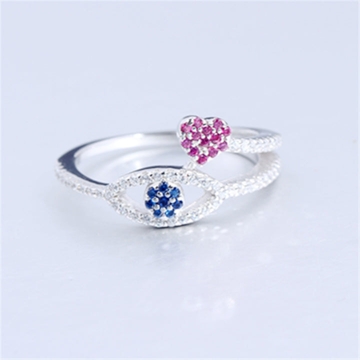 Creative Personalized Inlaid Zirconia Devil's Eye Ring – Gift Ideas — 1