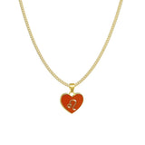 Fashion Color Zodiac Peach Heart Alloy Necklace – Jewelry Gift Ideas — 12