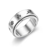 Stars And Moon Titanium Steel Rotatable Ring – Gift Ideas — 6