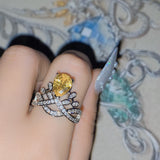 Vintage Colored Gemstone Pear Drop Ring – Surprise Gifts — 5