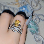 Vintage Colored Gemstone Pear Drop Ring – Surprise Gifts — 5