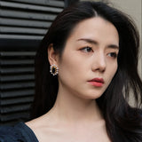 Design Silver Pin Earrings Women – Gifts for Her — 1