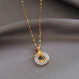 Japanese And Korean Lotus Leaves Lovers Necklace – Jewelry Gift Ideas — 4