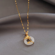 Japanese And Korean Lotus Leaves Lovers Necklace – Jewelry Gift Ideas — 4