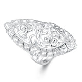 Jewelry Silver Fashion Vintage Cutout Ring – Stylish Gifts — 4