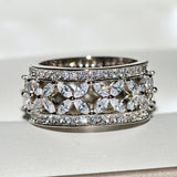 Over Zircon Ring Fashionable Electroplated – Holiday Gift Ideas — 2