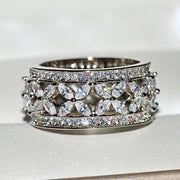 Over Zircon Ring Fashionable Electroplated – Holiday Gift Ideas — 2