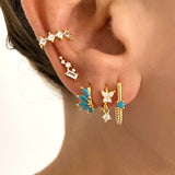 Ins Style Color Zircon All-match Earrings Symmetrical – Stylish Gifts — 1
