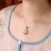 Women's Oval Sterling Silver Painted Necklace – Jewelry Gift Ideas — 1