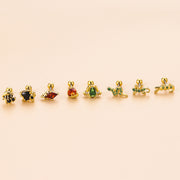 Colorful Zircon Gecko Snake-shaped Mini Animal Ear – Stylish Gifts — 2