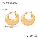 Simple Glossy Copper-plated Gold U-shaped Earrings – Small Gift Ideas — 6
