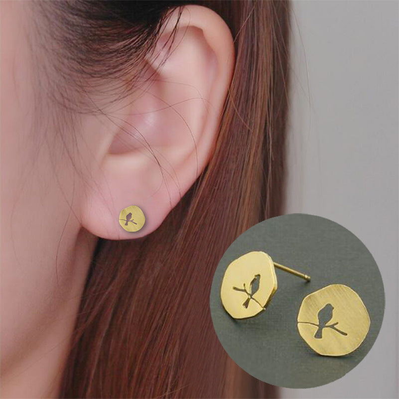 Women's Temperament Simple Branch Bird Earrings – Gifts for Her — 1