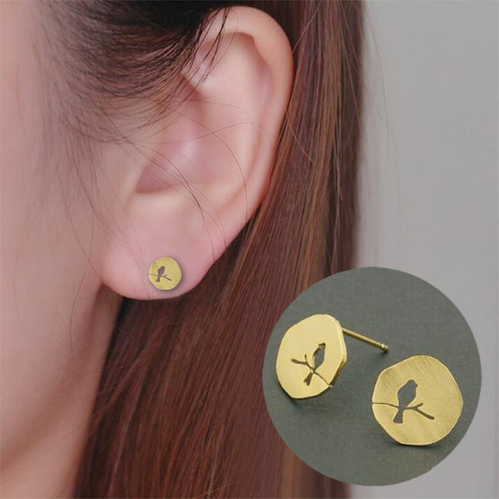 Women's Temperament Simple Branch Bird Earrings – Gifts for Her — 1