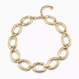 Women's Silver-plated Oval Chain Necklace – Jewelry Gift Ideas — 6
