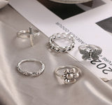 Personalized Butterfly Flower Ring Set Of 5 – Practical Gifts — 3
