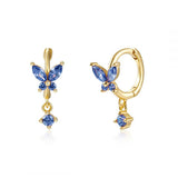 S925 Silver Needle Set Zircon Butterfly Earrings – Surprise Gifts — 8