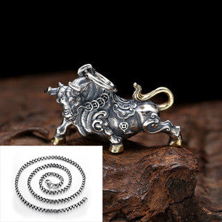 Sterling Silver Pendant Zodiac Year Ox Pendant – Jewelry Gift Ideas — 1