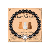 Fashion Jewelry Natural Stone Cat Bracelet Black – Jewelry Gift Ideas — 4