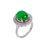 Women's Inlaid Emerald Ring Earrings – Gifts for Her — 3