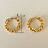 Mother-of-pearl Cross High-end Simple Ear Hoop Ear – Gifts for Her — 4