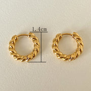 Mother-of-pearl Cross High-end Simple Ear Hoop Ear – Gifts for Her — 4