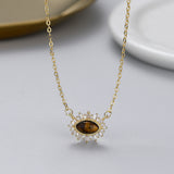 Vintage Tiger Eye Stone S925 Sterling Silver Gold – Jewelry Gift Ideas — 1
