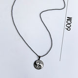 Yin Yang Rose Flower Stainless Steel Necklace – Jewelry Gift Ideas — 5