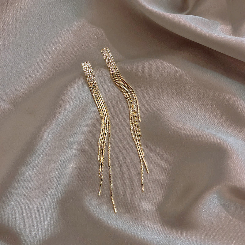 Temperament Long Tassel Earrings – Everyday Gifts — 1