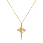 S925 Sterling Silver Diamond Inlaid Cross – Jewelry Gift Ideas — 13
