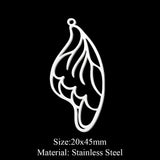 Stainless Steel Ornament Laser Cut Hollow Wing – Jewelry Gift Ideas — 8