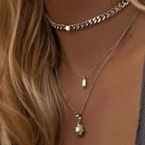 Natural Opal Abstract Sun Pendant Necklace – Jewelry Gift Ideas — 5