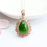 Natural Hetian Jade Pendant Jasper Water Drop – Jewelry Gift Ideas — 4