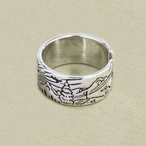 Creative Mountain And River Pattern Ring Student – Gift Ideas — 2