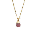 Cut Natural Necklace With Original Stone Pendant – Jewelry Gift Ideas — 9