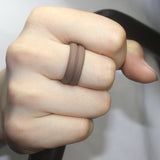 V Groove Beveled Men's Silicone Ring – Gifts for Him — 1