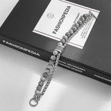 Natural Stone Frosted Bead Chain Beaded Titanium – Jewelry Gift Ideas — 4