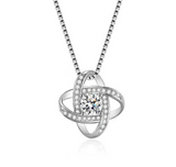 S925 Sterling Silver Clover Necklace Women's – Jewelry Gift Ideas — 3