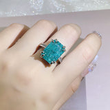 Ice Flower Gemstone Ring Fashion Cubic Oxidation – Stylish Gifts — 2