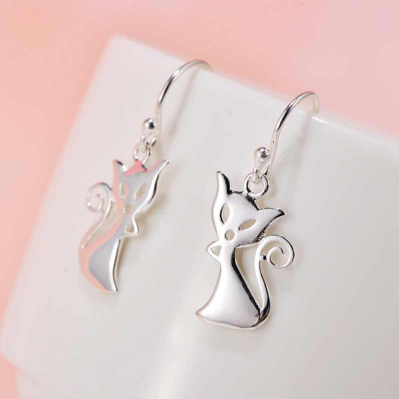 S925 Sterling Silver Simple And Stylish Personality – Cat Lover Gifts — 1