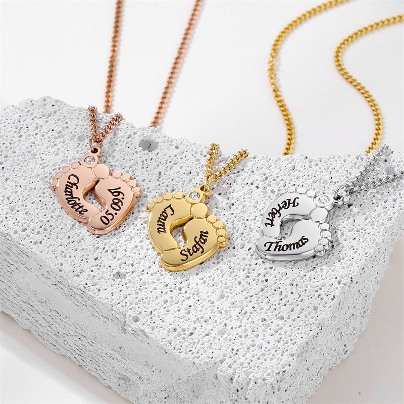 Stainless Steel Laser Carved Necklace – Jewelry Gift Ideas — 1
