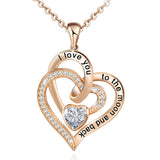 Lettering Necklace Double Heart Diamond – Jewelry Gift Ideas — 19