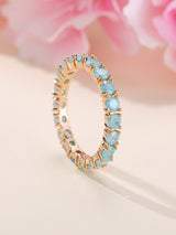 French Retro Champagne Gold Blue Ice Flower Zirconium – Surprise Gifts — 11