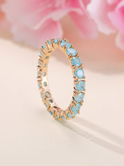 French Retro Champagne Gold Blue Ice Flower Zirconium – Surprise Gifts — 11