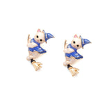 Alloy Dripping Wizard Hat Kitten Earrings – Cat Lover Gifts — 6