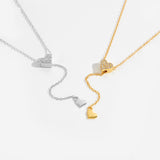 925 Sterling Silver Pull-out Love Y Necklace – Jewelry Gift Ideas — 2