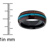 Tungsten Titanium Steel Ring Three Grooves Inlaid – Birthday Gifts — 5