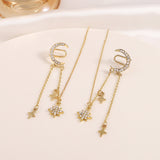 Fashion Light Luxury Micro Inset Zircon Moon Ear Clip – Stylish Gifts — 5