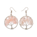 Hand Wrapped Curved Natural Gravel Colorful Earrings – Stylish Gifts — 20