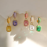 Sweet Colorful Drop Oil Copper Inlaid Color Diamond – Practical Gifts — 1